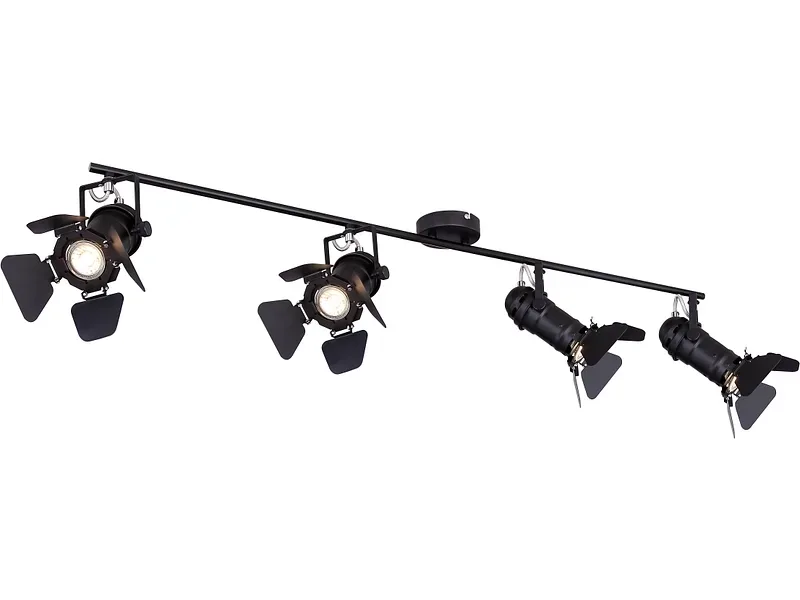mutoni - Strahler Egon Metall  4xGU10, One Size, Schwarz
