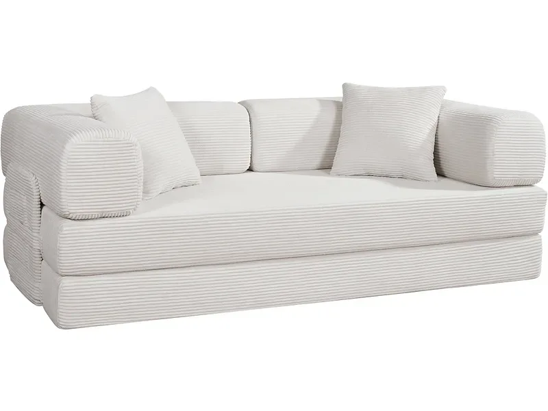 Vakuum-Schlafsofa LENA Polyester beige