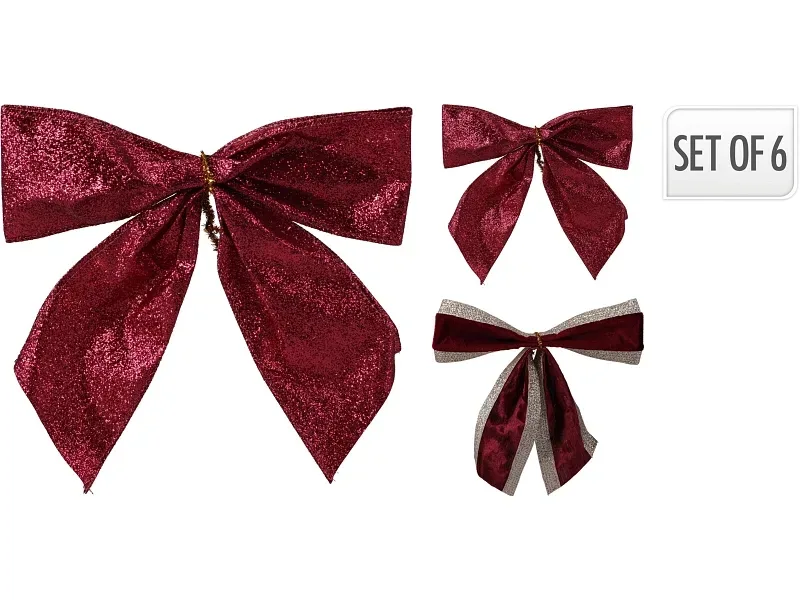 Schleifen-Set MERRY bordeau