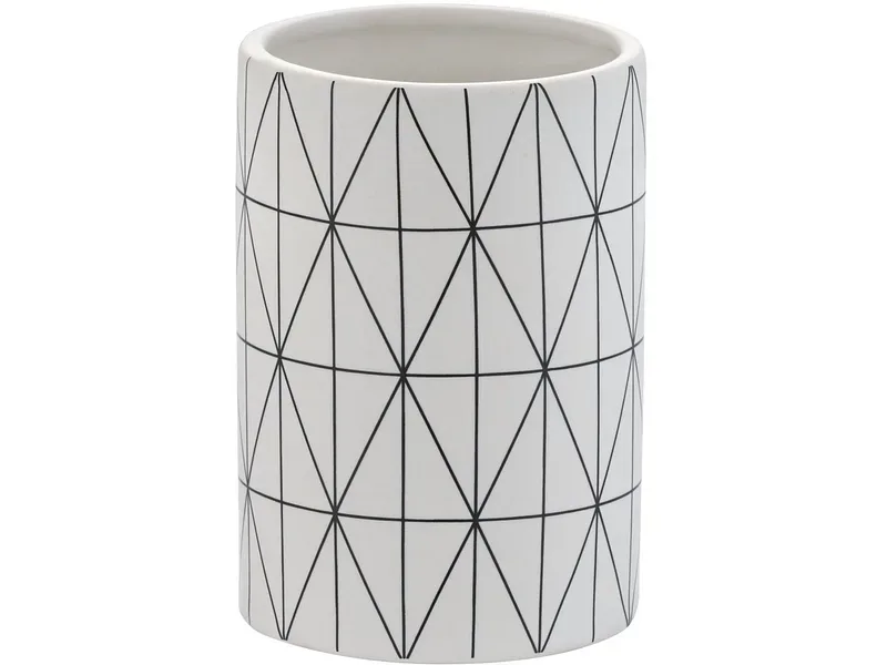 Diaqua - Mundspülbecher Trillium weiss/schwarz, One Size, Multicolor