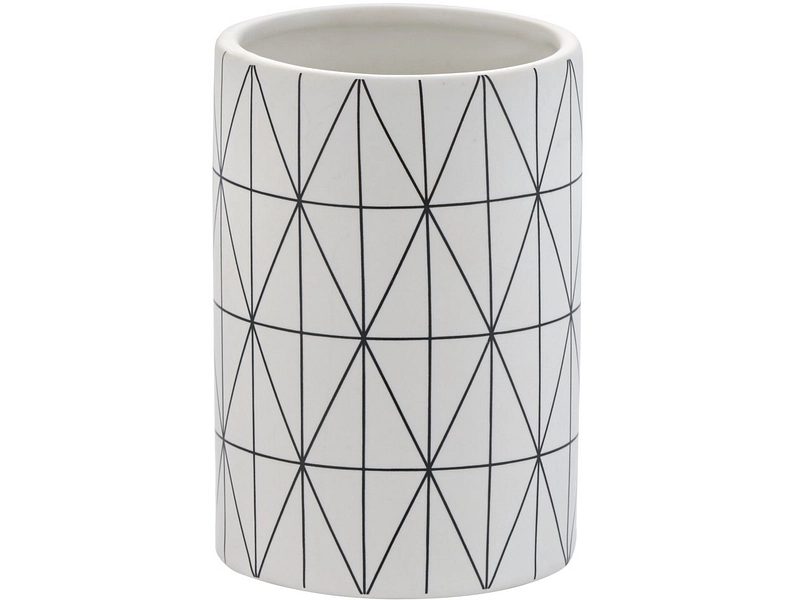 Diaqua - Mundspülbecher Trillium weiss/schwarz, One Size, Multicolor