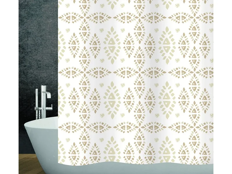Diaqua - Duschvorhang Textil Pueblo, 180x200 cm, Light Beige