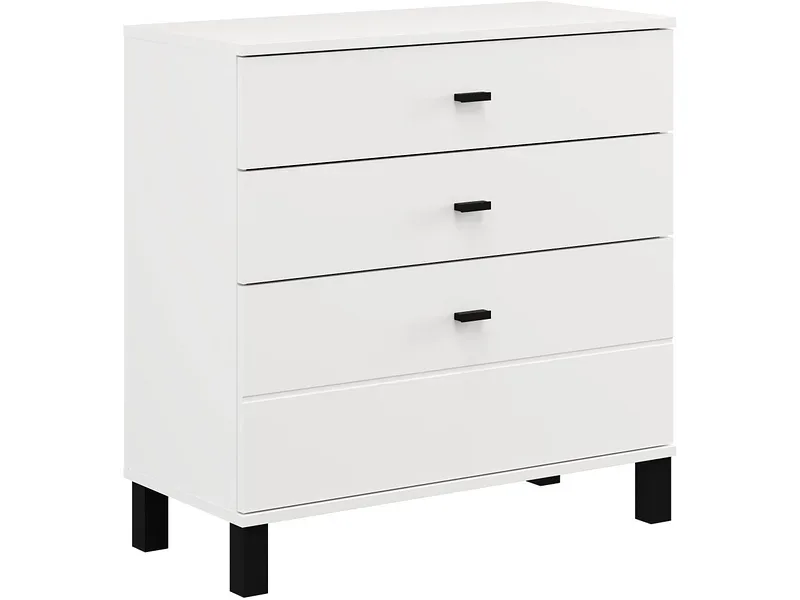 Kommode ALMOND 3 Schubladen 35x77x77.5cm weiss melamin