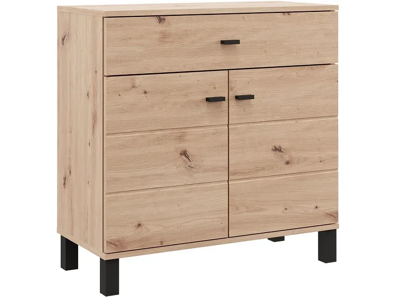 Kommode ALMOND 2 Türen 1 Schublade 35x77x77.5cm artisan eiche melamin