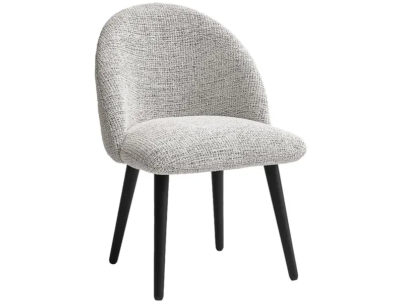 BOBOCHIC Stuhl LALIE Stoff hellgrau