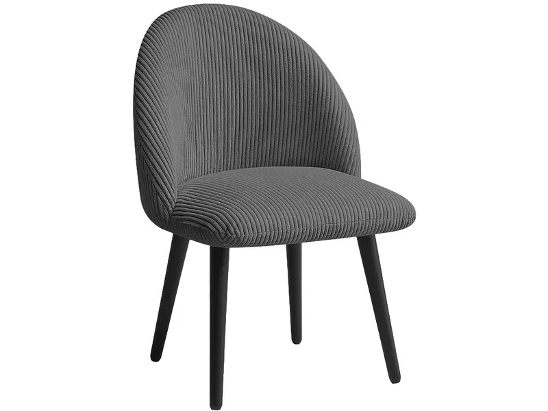 BOBOCHIC Stuhl LALIE Stoff dunkelgrau