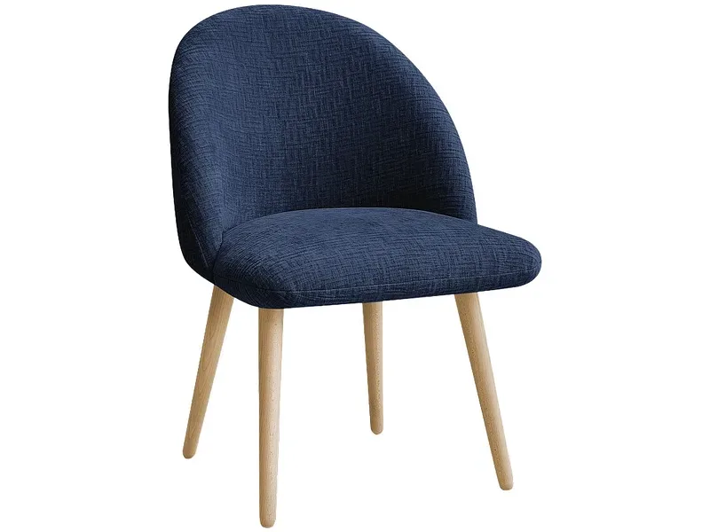 BOBOCHIC Stuhl LALIE Stoff dunkelblau