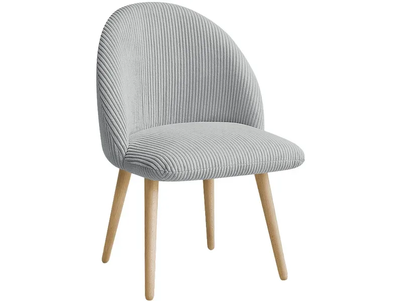BOBOCHIC Stuhl LALIE Stoff hellgrau