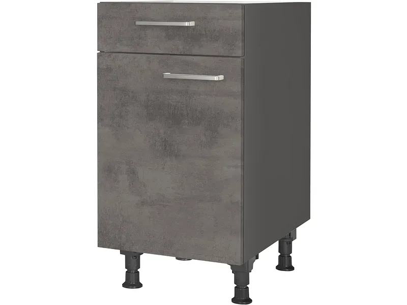 MODUSET Küchenmöbel RIVA 45x58x87cm beton schiefergrau