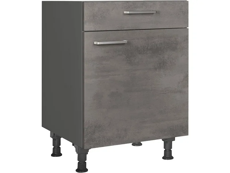 MODUSET Küchenmöbel RIVA 60x58x87cm beton schiefergrau