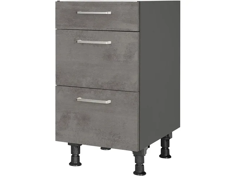 MODUSET Küchenmöbel RIVA 45x58x87cm beton schiefergrau