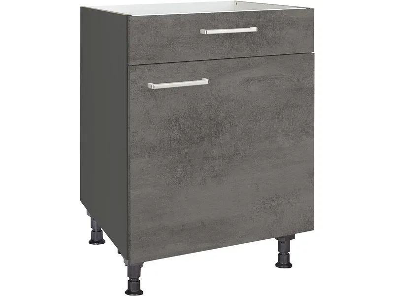 MODUSET Küchenmöbel RIVA 60x58x87cm beton schiefergrau