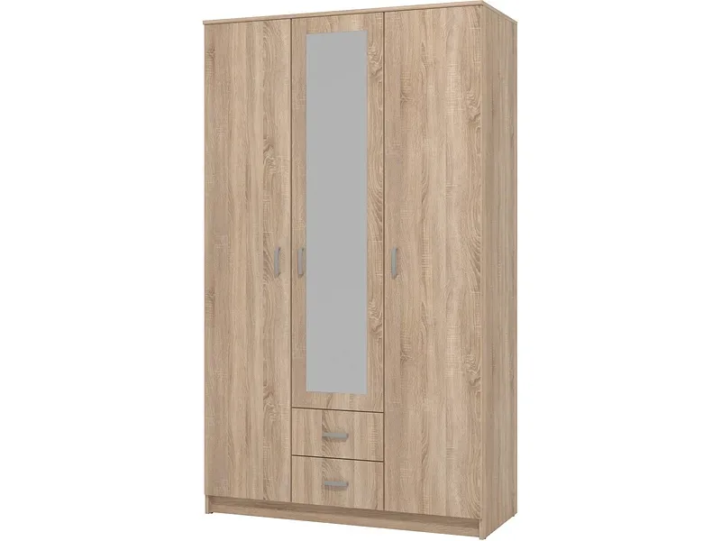 Drehtürenschrank HANA sonoma 3 Türen 2 Schubladen