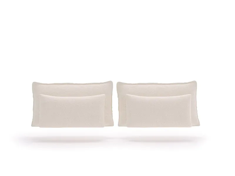 Set 4 Kissen MARGOT 30x10cm elfenbein unifarben