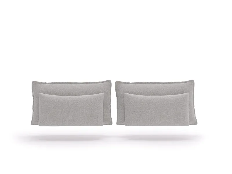 Set 4 Kissen MARGOT 30x10cm chenillegrau unifarben