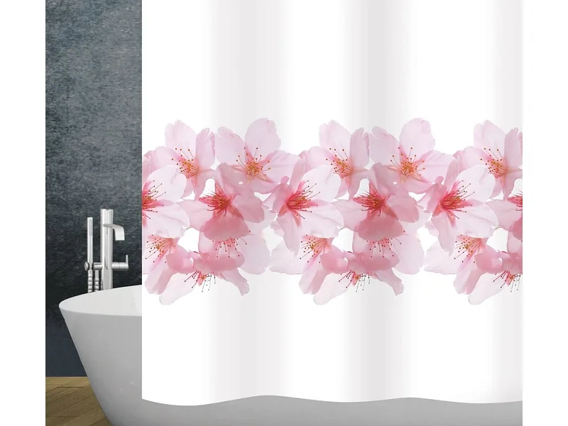 DIAQUA Duschvorhang SAKURA weiss