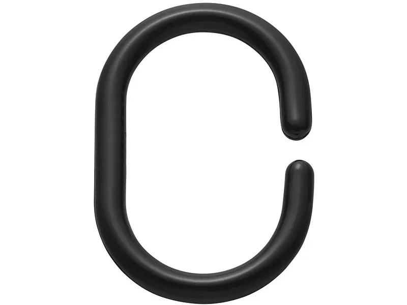 DIAQUA Duschvorhangringe BASIC schwarz