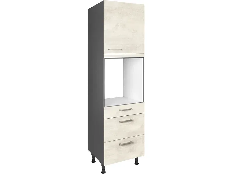 MODUSET Küchenmöbel RIVA 60x58x217cm weissbeton