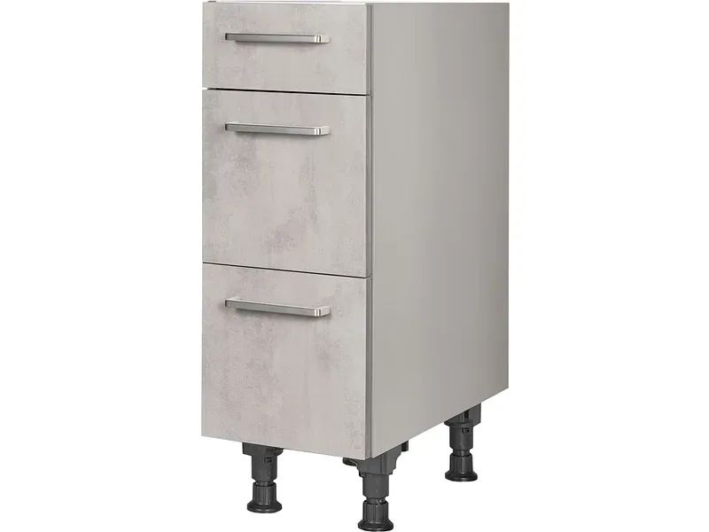 MODUSET Küchenmöbel RIVA 30x58x87cm beton grau