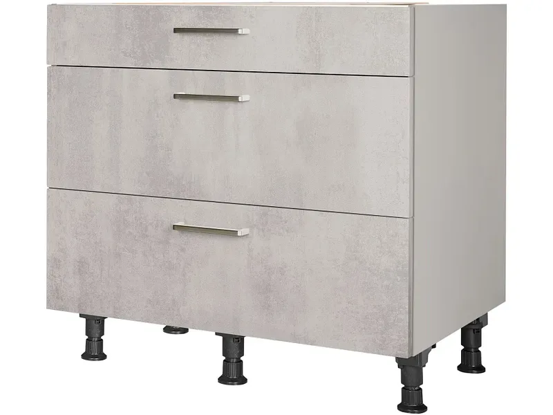 MODUSET Küchenmöbel RIVA 90x58x87cm beton grau