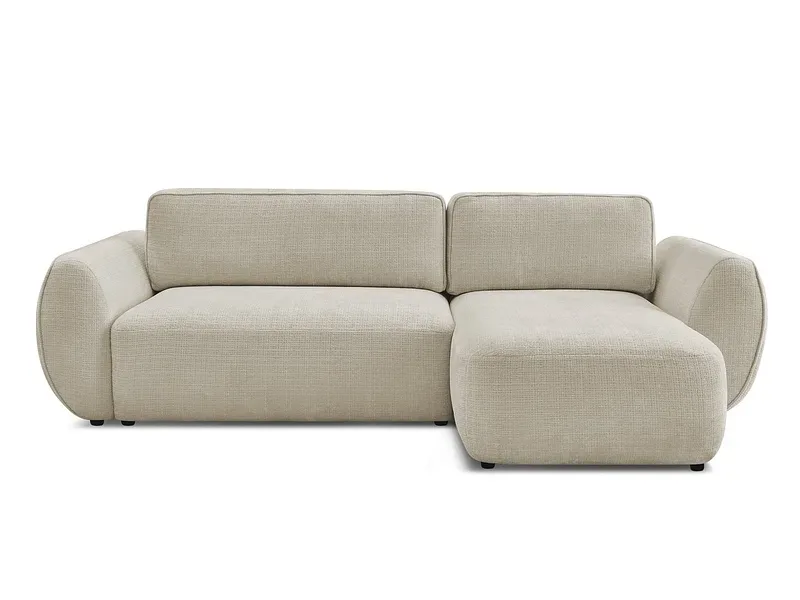 Ecksofa BOBOCHIC DENISE Stoff mit Textur beige