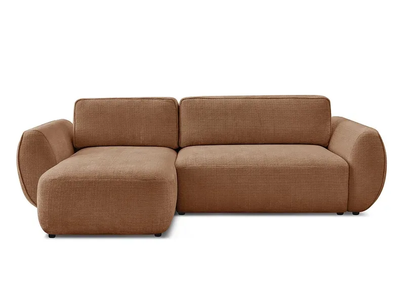 Ecksofa BOBOCHIC DENISE Stoff mit Textur orange