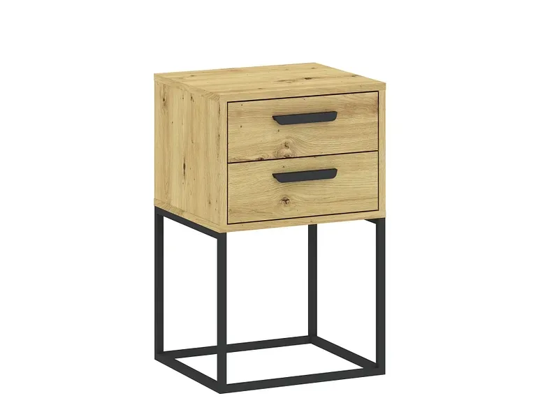 Nachttisch CADRO 2 Schubladen 40x38.5x65cm artisan eiche matt / laminiert
