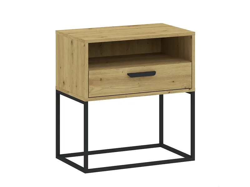 Nachttisch CADRO 1 Schublade 60x38.5x65cm artisan eiche matt / laminiert
