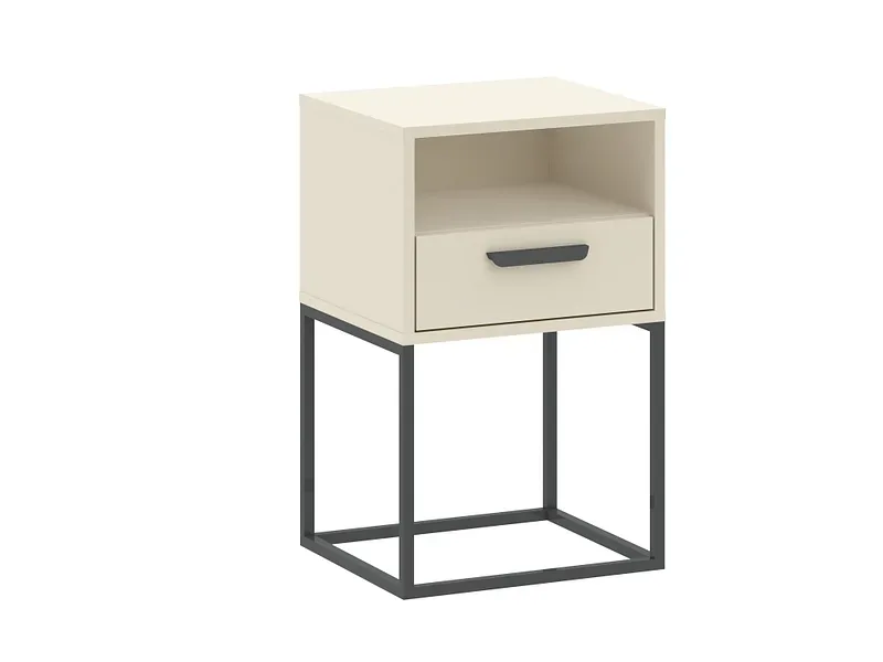 Nachttisch CADRO 1 Schublade 38.5x40x65cm kaschmir matt / laminiert