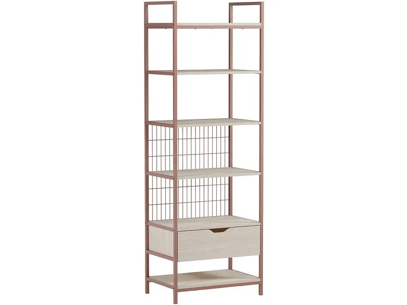 MARCKERIC Regal AMARA 60x40x179.5cm metall eiche