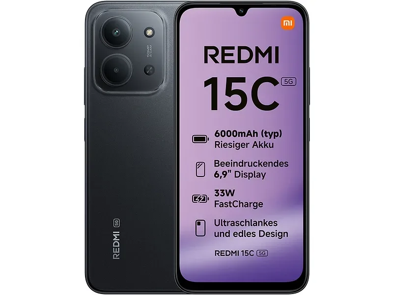XIAOMI Redmi 15C schwarz 256GB 5G