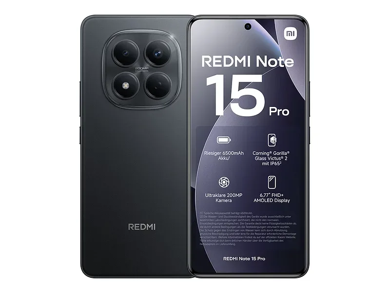 XIAOMI REDMI Note 15 Pro schwarz 512GB 4G