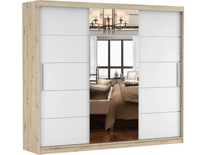 Schwebetürenschrank AVILA artisan eiche 3 Türen
