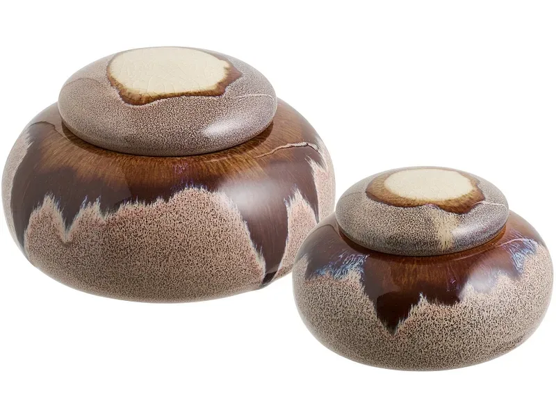 Set mit Deko-Dosen JARS Rotbraun
