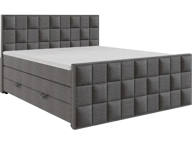 Boxspringbett ARIA grafit 160x200cm halbfest