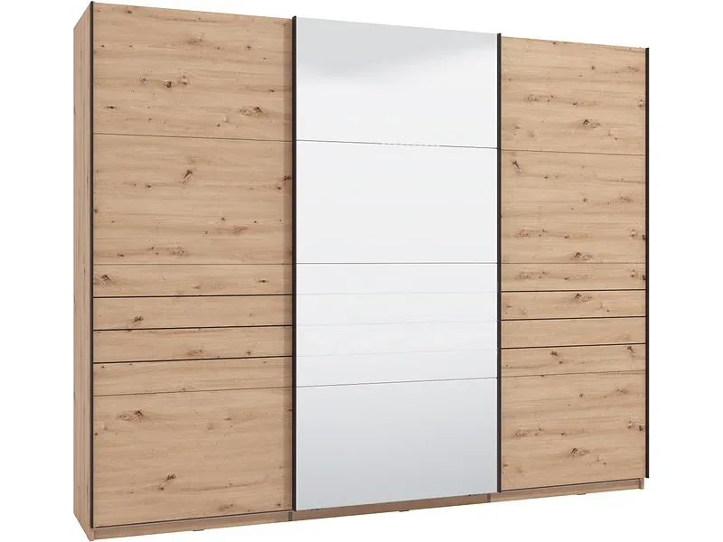 Schwebetürenschrank JASPER artisan eiche 3 Türen
