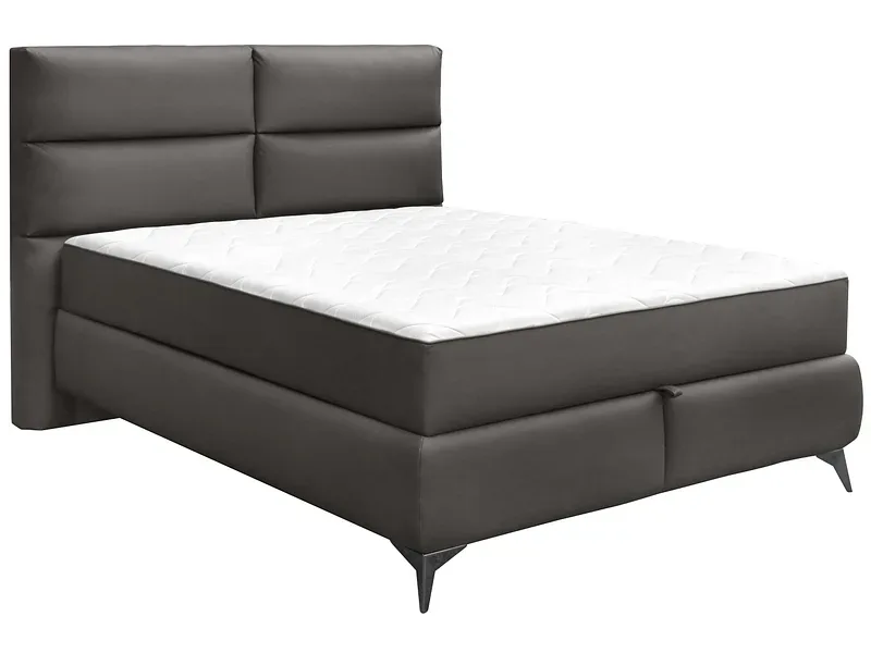 Boxspringbett EDEN dunkelgrau 180x200cm fest