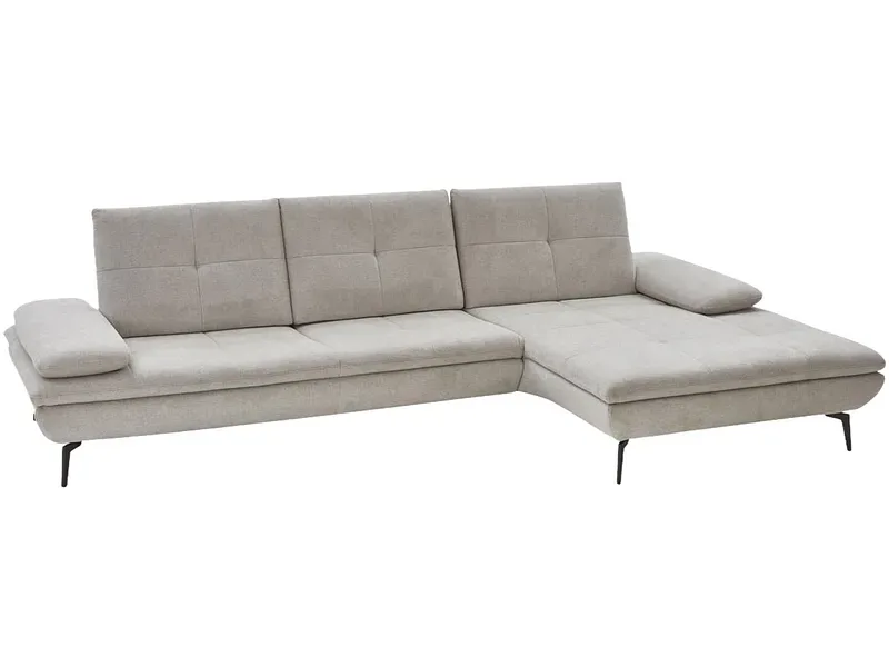 Ecksofa LUCCA Stoff grau