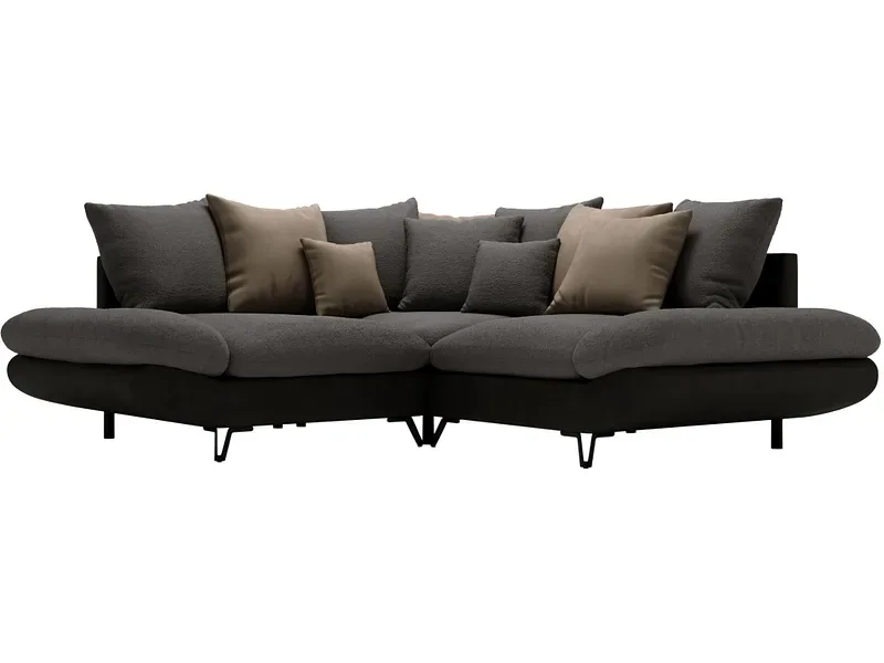Ecksofa BOATT Stoff grau