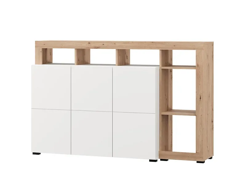 Sideboard ARGYLL 3 Türen 39.5x154x99.5cm weiss melamin