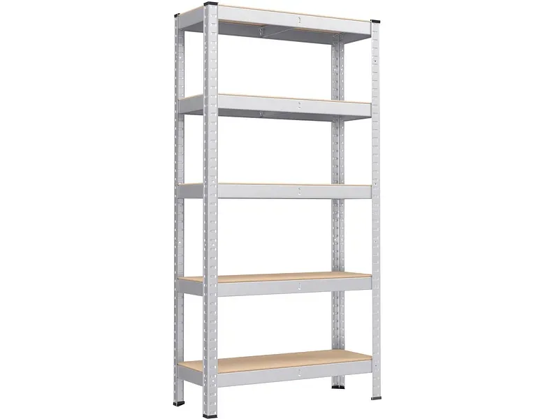SONGMICS Schwerlastregal SMART 75x30x150cm edelstahl edelstahl / melamin