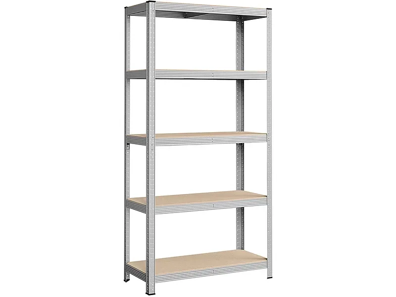 SONGMICS Schwerlastregal SMART 90x40x180cm edelstahl edelstahl / melamin
