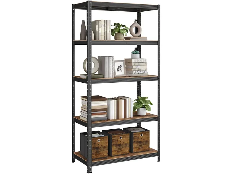 SONGMICS Schwerlastregal SMART 100x50x200cm edelstahl edelstahl / melamin