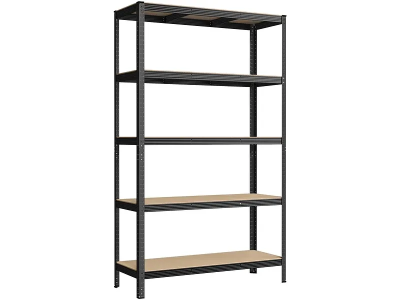 SONGMICS Schwerlastregal SMART 120x60x200cm edelstahl edelstahl / melamin