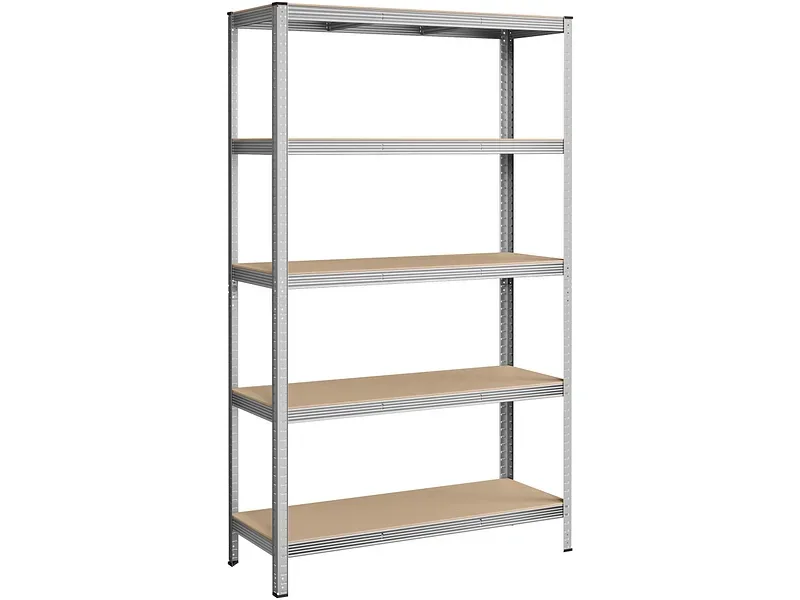 SONGMICS Schwerlastregal SMART 120x60x200cm edelstahl edelstahl / melamin