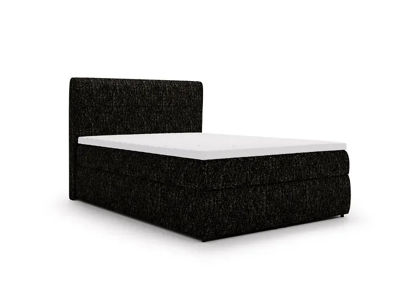 Boxspringbett SAGA black 140x200cm halbfest