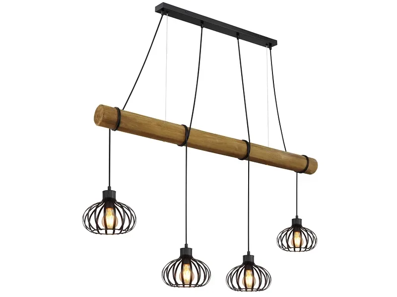 Hängelampe CALDWELL 125x150cm 60W schwarz