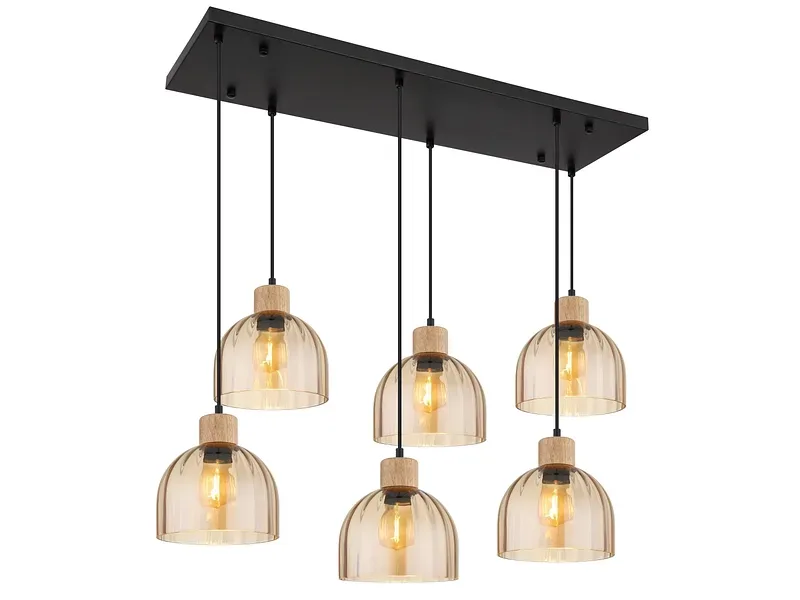 Hängelampe SWANSON 105x130cm 40W schwarz