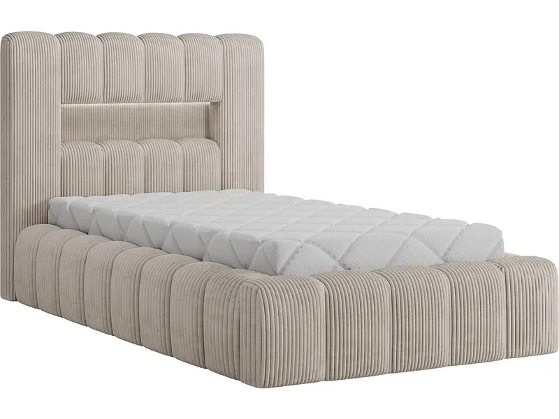 Bett ELTAP LAMICA 90x200cm cord-stoff beige