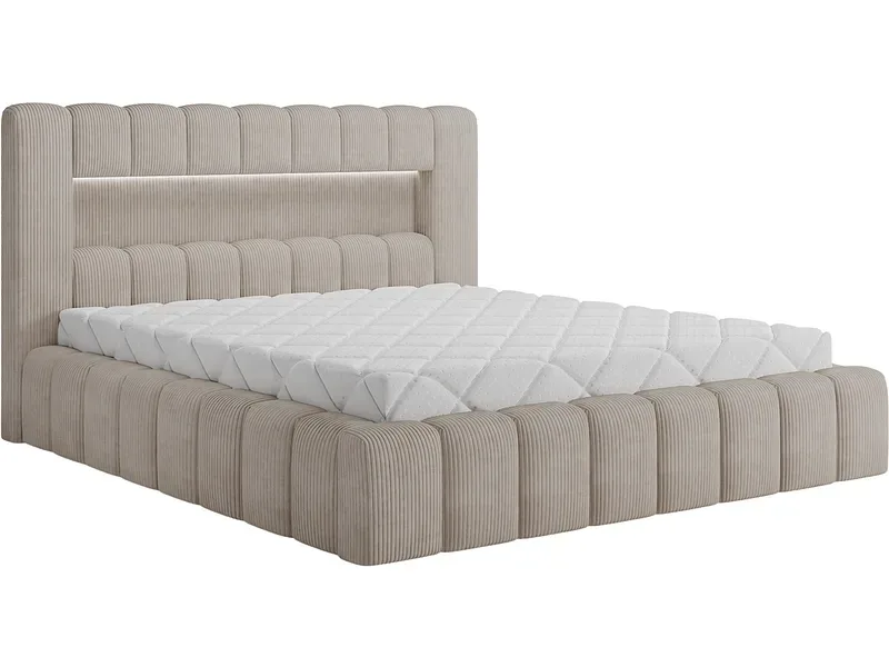 Bett ELTAP LAMICA 160x200cm cord-stoff beige